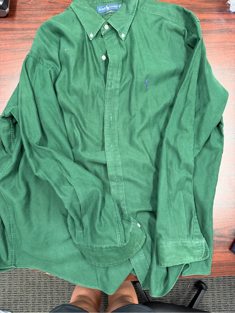 Ralph Lauren Forest Green Button-Down Oxford Shirt
